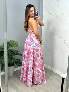 Vestido longo com abertura na lateral na internet