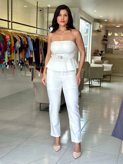 Conjunto de calça com blusa tomara com bojo na internet