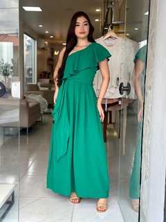 Imagem do Vestido longo babado um ombro