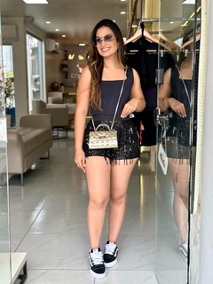 Shorts em paetê - loja online