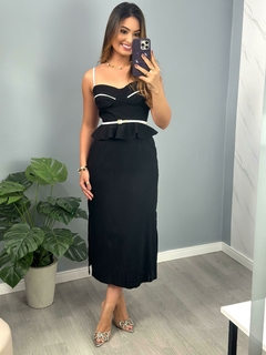 Vestido mídi reto de alça - comprar online
