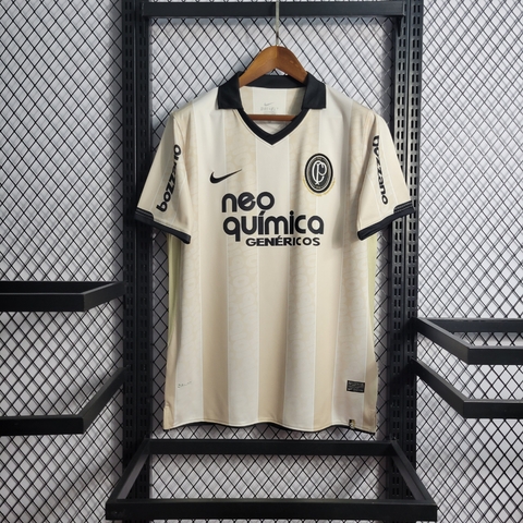 Camisa Retrô Centenário Corinthians 2010 Torcedor - Branca e Bege