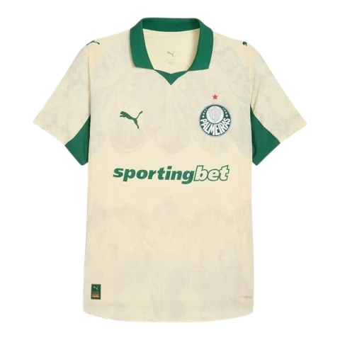 Camisa Palmeiras Edição especial Mundial de Clubes 25/26 - Torcedor Puma Masculina - Bege e verde
