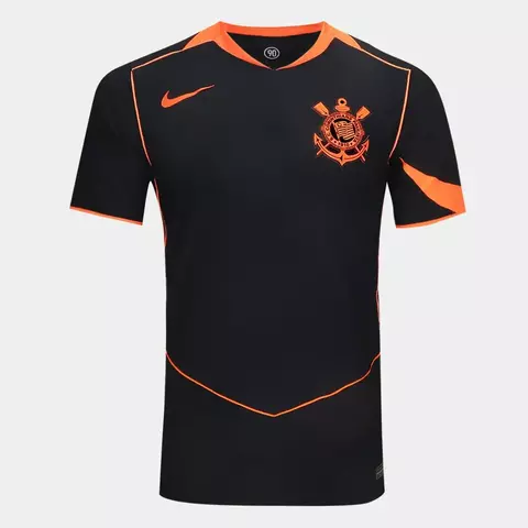 Camisa Corinthians III 2025/26 Jogador Masculina - Preto e Laranja