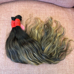 Cabelo Humano Vietnamita Morena Iluminada 50gr - Liga Vermelha