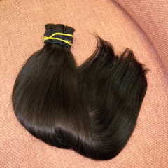 Cabelo Humano Liso Progressivado Castanho Escuro