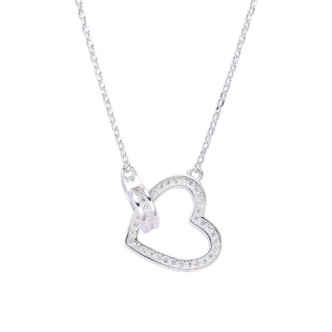 Collar de Corazones Entrelazados Plata 925