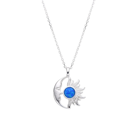 Collar Luna y Estrella Plata 925