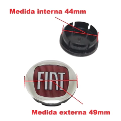 Kit 2 Calota Central Compatível c/Roda Argo Bravo Cronos Idea Linea Marea Mobi Palio Punto Siena Stilo Strada Uno - loja online