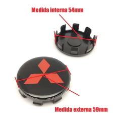 Kit 2 Calota Central Compatível Roda L200 Triton Pajero TR4 - comprar online