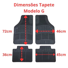 Kit 4 Tapete Automotivo Universal Flash PVC Modelo G - comprar online