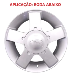Kit 4 Calota Central Compatível c/Roda Fiesta Supercharger