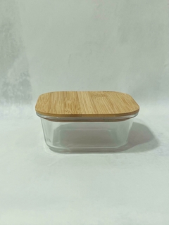 FRASCO DE VIDRIO CUADRADO C/TAPA HERMETICA