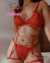 4070 Rojo - Conjunto Erotico c/ strass y arnes