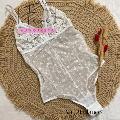 21 blanco - body encaje c/broche