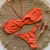 933 Naranja - Bikini top texturada con argolla para atar y colales - comprar online