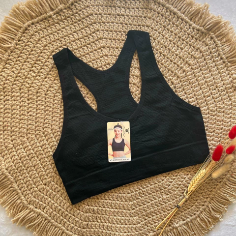 2045 Negro - Top deportivo tira ancha - comprar online