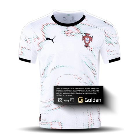 Camisa Seleção de Portugal II 25/26 - Torcedor Puma Masculina - Branca com detalhes em azul - comprar online