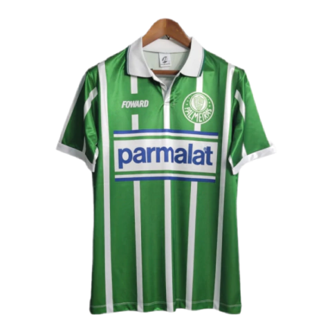 Camisa Retrô Palmeiras I 1993 - Masculina Foward - Verde com listras em branco