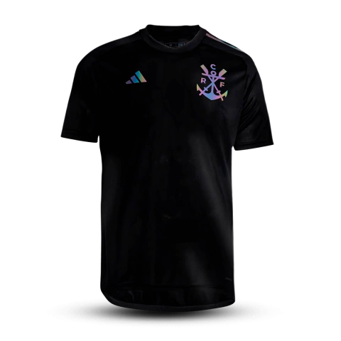 Camisa Flamengo III Edição Especial All Black 23/24 Torcedor Masculina - Preta Refletiva no escuro