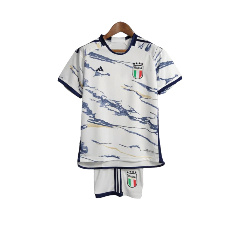 Kit Infantil Seleção da Itália II 23/24 - Adidas - Branco