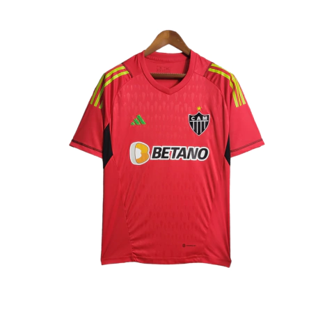Camisa Atlético Mineiro Goleiro I 23/24 Torcedor Masculina - Vermelha com detalhes em preto - comprar online