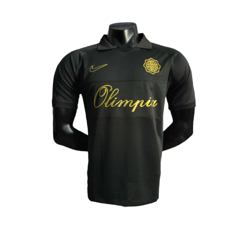 Camisa Olimpia Edição Especial aniversario de 120 anos 22/23 - Jogador Nike Masculina - Preto com detalhes dourado