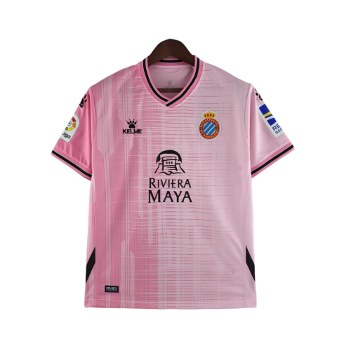 Camisa Espanyol II 22/23 - Torcedor Kelme Masculina - Rosa com detalhes em branco