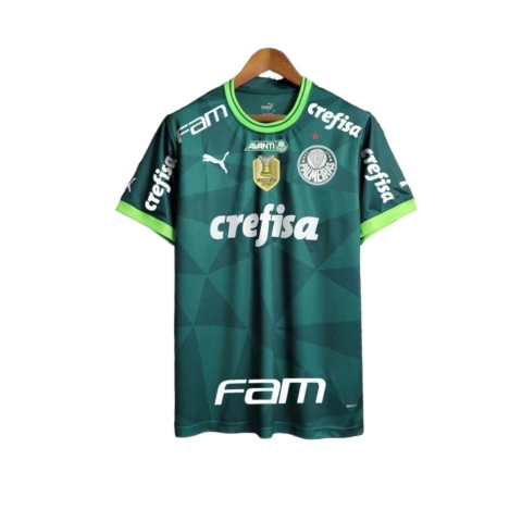 Camisa Palmeiras 23/24 - Torcedor Puma Masculina - Verde com todos os patrocínios e patch