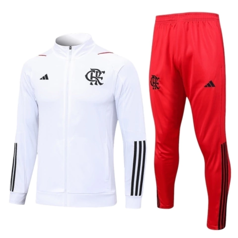 Conjunto Flamengo 23/24 - Masculino Adidas - Branco e vermelho
