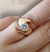 Anillo gold con baño 18k, modelo 2, 17mm - Ocaso Dorado