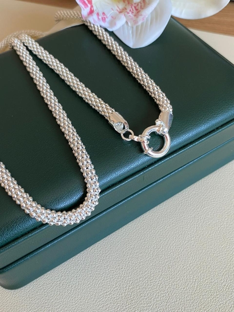 COLAR PIPOCA 6MM 45CM FECHO BOIA - CL64