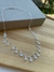 CHOKER NA CORRENTE ELO PORTUGUÊS 2MM 45CM COM GOTAS ZIRCÕNIAS 7.6MM - CHOK0001