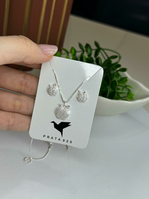 CONJUNTO MAÇÃ NA MICRO ZIRCÔNIA - DIST3725