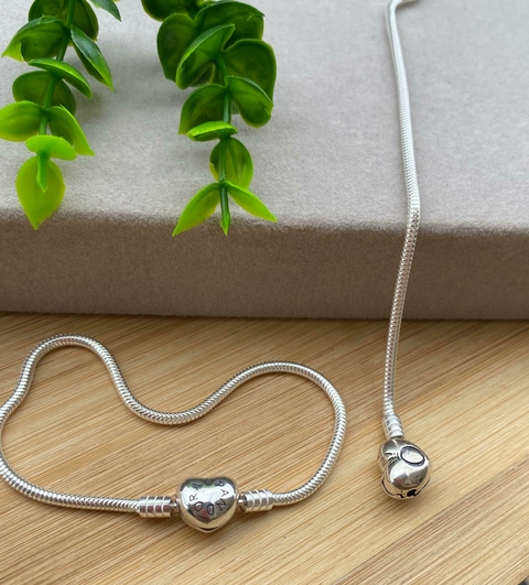 PULSEIRA INSPIRAÇÃO PANDORA CORAÇÃO LISO FIO 1.9MM - PAN003 - comprar online