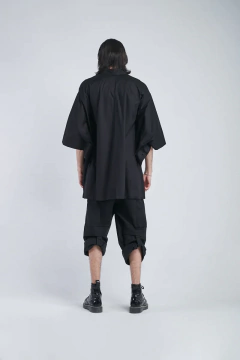 CAMISA KIMONO POPLIN BLACK - buy online