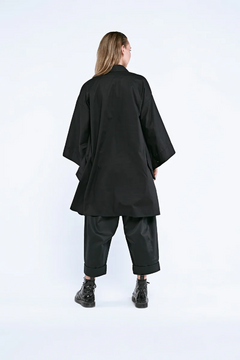 CAMISA KIMONO POPLIN BLACK - Panni Margot