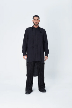 CAMISA OVERSIZE GINGA BLACK PLISADA