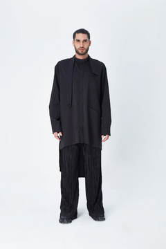 CAMISA OVERSIZE GINGA BLACK POPLIN - tienda online