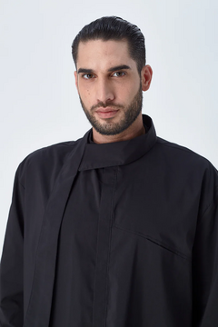 CAMISA OVERSIZE GINGA BLACK POPLIN on internet