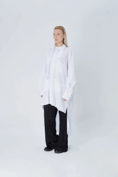 CAMISA OVERSIZE GINGA WHITE POPLIN - tienda online