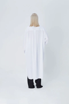 CAMISA OVERSIZE GINGA WHITE POPLIN - Panni Margot