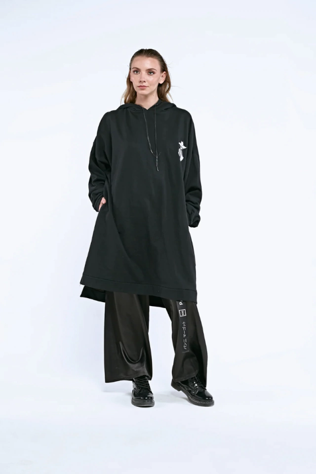 HOODIE KITSUTSUKI BLACK thumbnail 2