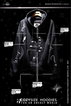 Imagen de MANUK.HOODIE/001.>>BLACK
