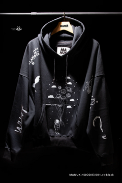 MANUK.HOODIE/001.>>BLACK