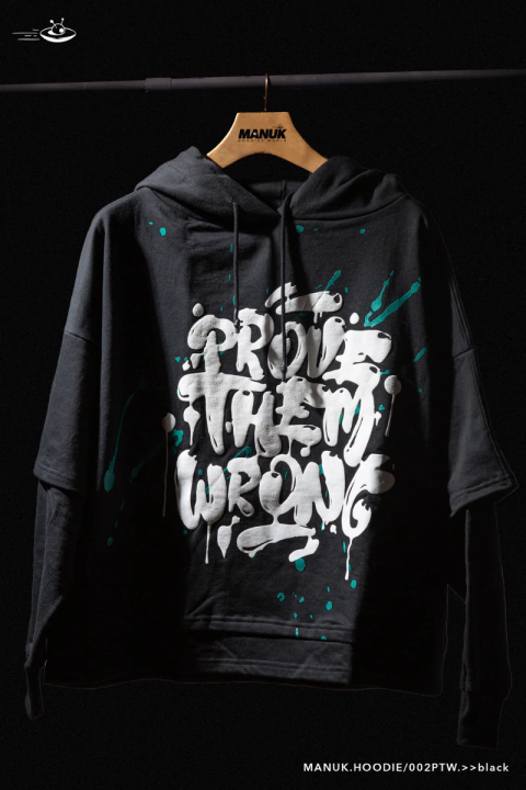 MANUK.HOODIE/002.>>PTW BLACK