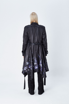 TRENCH FIREWALL BLACK FLOWER - Panni Margot