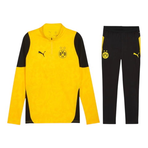Conjunto Borussia Dortmund Treino 25/26 - Masculino Puma - Amarelo e preto