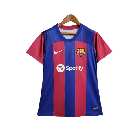 Camisa Barcelona Home I 23/24 - Feminina Nike - Azul e Grená