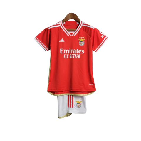 Kit Infantil Benfica Home I 23/24 - Adidas - Vermelho